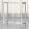 Parsons Clear Glass Top & Stainless Steel Base 48X16 Console Tables (Photo 11 of 25)