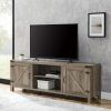 Tv Stands With Table Storage Cabinet in Rustic Gray Wash (Photo 1 of 15)
