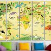 Kids World Map Wall Art (Photo 11 of 20)