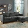 2Pc Connel Modern Chaise Sectional Sofas Black (Photo 4 of 15)