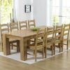 Chunky Solid Oak Dining Tables and 6 Chairs (Photo 13 of 25)
