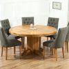 Round Oak Dining Tables and Chairs (Photo 16 of 25)