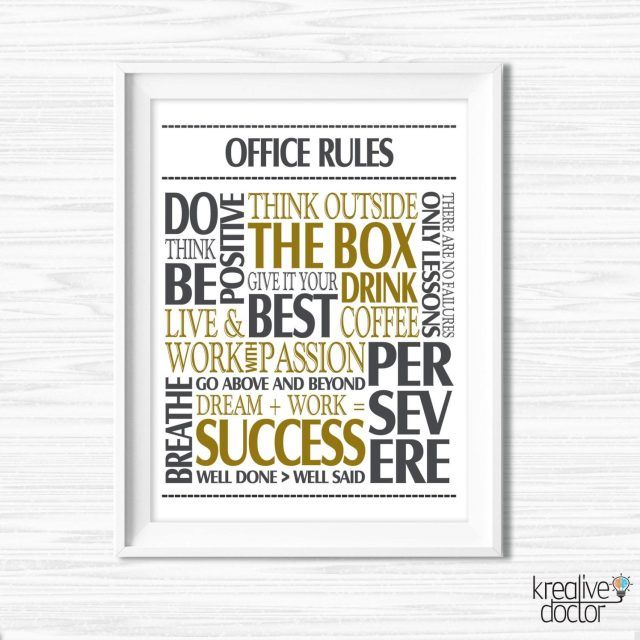 20 The Best Inspirational Wall Art for Office