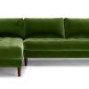 Abby Green Sectional Sofa W/ Ottoman in Green Sectional Sofas (Photo 6094 of 7825)