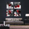 Black and White Wall Art With Red (Photo 16 of 20)