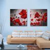 Red Poppy Canvas Wall Art (Photo 4 of 20)