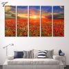 Red Poppy Canvas Wall Art (Photo 6 of 20)