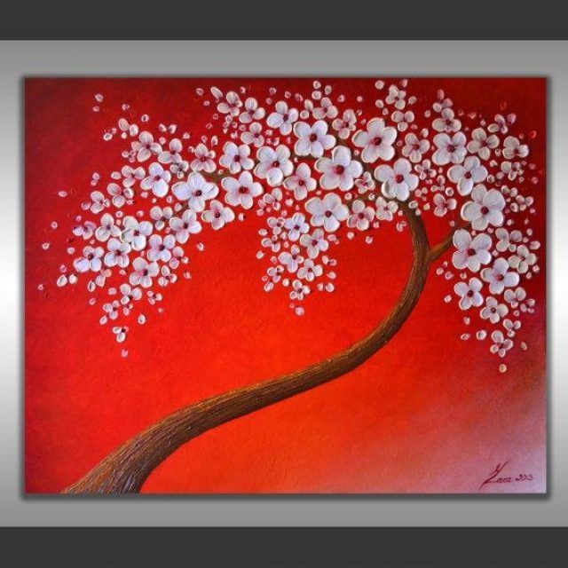 20 Best Collection of Abstract Cherry Blossom Wall Art