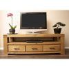 Rustic Oak Beam Tv Stand With 2 Shelves | Simply Rustic Oak intended for Current Rustic Oak Tv Stands (Photo 3740 of 7825)