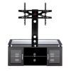 Tv Stands Fwith Tv Mount Silver/Black (Photo 3 of 15)