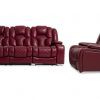 Panther Fire Leather Dual Power Reclining Sofas (Photo 2 of 15)