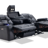 Panther Fire Leather Dual Power Reclining Sofas (Photo 7 of 15)