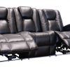 Panther Fire Leather Dual Power Reclining Sofas (Photo 6 of 15)