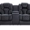 Panther Fire Leather Dual Power Reclining Sofas (Photo 10 of 15)