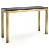 Parsons Black Marble Top & Brass Base 48X16 Console Tables (Photo 1 of 25)