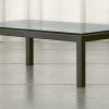 Parsons Clear Glass Top & Dark Steel Base 48X16 Console Tables (Photo 2 of 25)