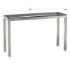 Parsons Clear Glass Top & Brass Base 48X16 Console Tables (Photo 1 of 25)
