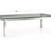 Parsons Clear Glass Top & Dark Steel Base 48X16 Console Tables (Photo 12 of 25)