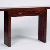 Parsons Walnut Top & Dark Steel Base 48X16 Console Tables (Photo 19 of 25)