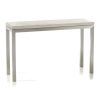 Parsons White Marble Top & Stainless Steel Base 48X16 Console Tables (Photo 6 of 25)