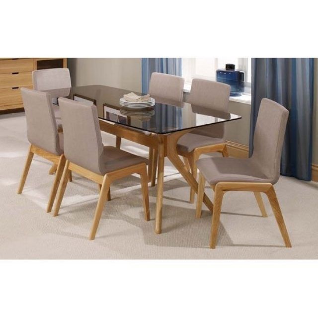 25 Best Collection of Oak Glass Top Dining Tables
