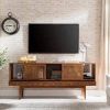 Rustic Corner 50" Solid Wood Tv Stands Gray (Photo 5 of 15)