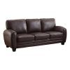 Faux Leather Sofas in Dark Brown (Photo 6 of 15)