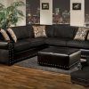2Pc Polyfiber Sectional Sofas With Nailhead Trims Gray (Photo 13 of 15)