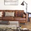 Florence Mid Century Modern Right Sectional Sofas Cognac Tan (Photo 7 of 15)