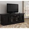Modern Tv Stands in Oak Wood and Black Accents With Storage Doors (Photo 12 of 15)