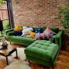 75" Green Velvet Sofas (Photo 5 of 15)