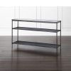 Mix Leather Imprint Metal Frame Console Tables (Photo 3 of 25)
