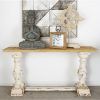 Hand Carved White Wash Console Tables (Photo 12 of 25)