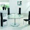 Glass Dining Tables and Leather Chairs (Photo 25 of 25)