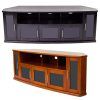 Black Tv Stand With Glass Doors (Photo 9 of 20)