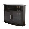 Black Corner Tv Cabinets With Glass Doors (Photo 16 of 20)