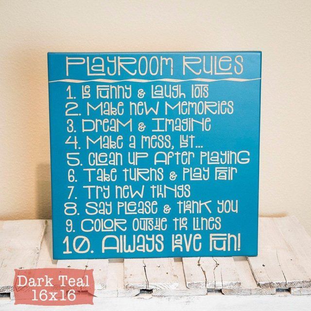 20 Ideas of Playroom Rules Wall Art
