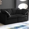 Black Velvet 2-Seater Sofa Beds (Photo 15 of 15)