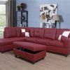 3Pc Faux Leather Sectional Sofas Brown (Photo 4 of 15)