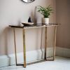 Parsons Walnut Top & Brass Base 48X16 Console Tables (Photo 22 of 25)