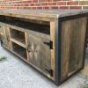 Reclaimed Wood and Metal Tv Stands (Photo 8 of 15)