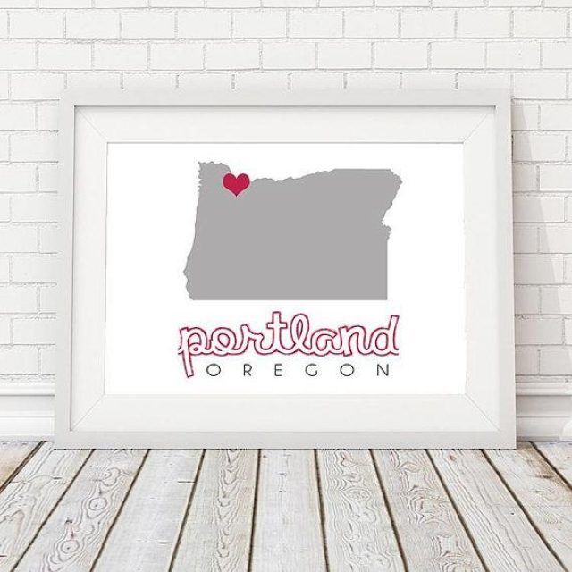 20 Collection of Portland Map Wall Art