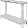 Parsons White Marble Top & Stainless Steel Base 48X16 Console Tables (Photo 23 of 25)