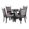 Caden 5 Piece Round Dining Sets With Upholstered Side Chairs (Photo 8 of 25)