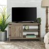 Jaxpety 58" Farmhouse Sliding Barn Door Tv Stands in Rustic Gray (Photo 12 of 15)
