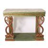 Mix Leather Imprint Metal Frame Console Tables (Photo 7 of 25)