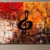Abstract Musical Notes Piano Jazz Wall Artwork (Photo 11 of 20)