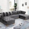 Noa Sectional Sofas With Ottoman Gray (Photo 9 of 15)