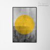 Yellow and Grey Abstract Wall Art (Photo 8 of 15)