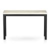 Parsons Travertine Top & Dark Steel Base 48X16 Console Tables (Photo 2 of 25)